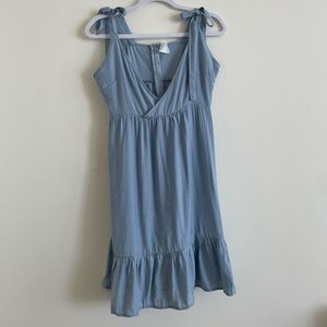 Blue adjustable strap dress